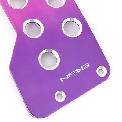 Nrg Innovations - MT Vehicle Foot Pedal Pad Cover Plates - W/Titanium Fade - Aluminum - 2