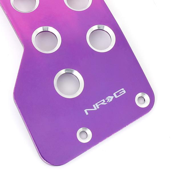 Nrg Innovations - MT Vehicle Foot Pedal Pad Cover Plates - W/Titanium Fade - Aluminum - 2