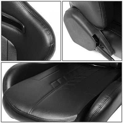 Racing Seat - W/Slider - Reclinable - PVC - Right - NRG-RSC-810BK-R - 5