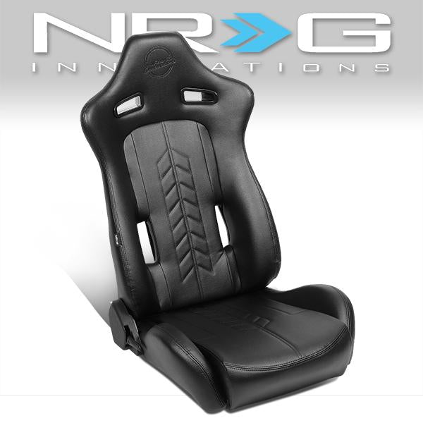 Racing Seat - W/Slider - Reclinable - PVC - Right - NRG-RSC-810BK-R - 1