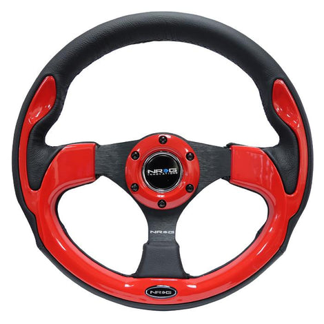 320mm Strong Type Black Leather Grip Steering Wheel<br>Universal