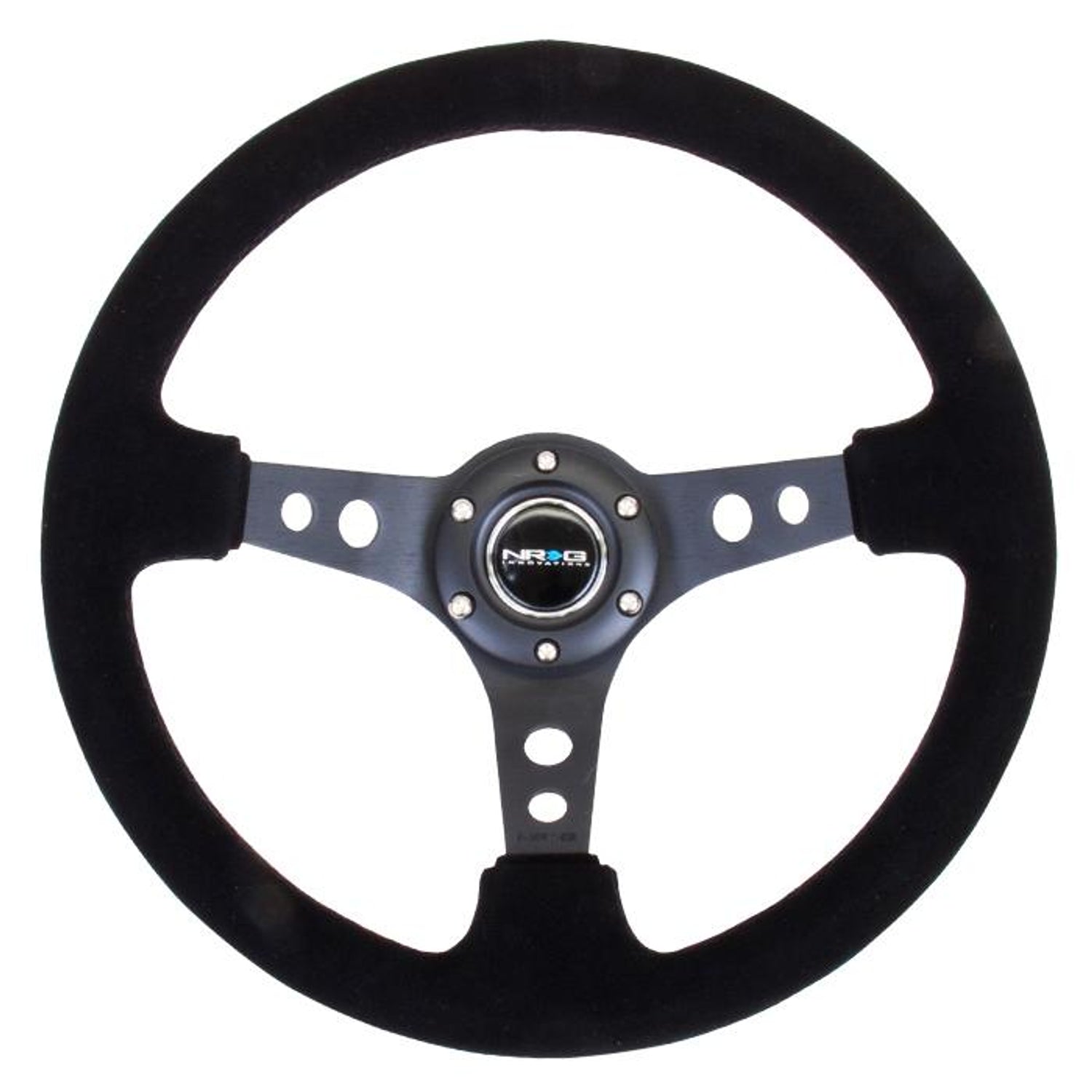 350mm 3 in. Deep Dish Suede Grip Steering Wheel<br>Universal