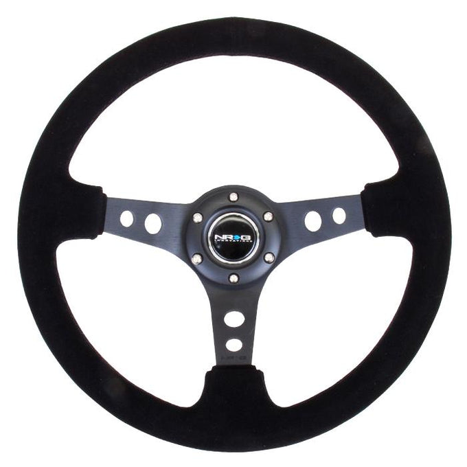 350mm 3 in. Deep Dish Suede Grip Steering Wheel<br>Universal