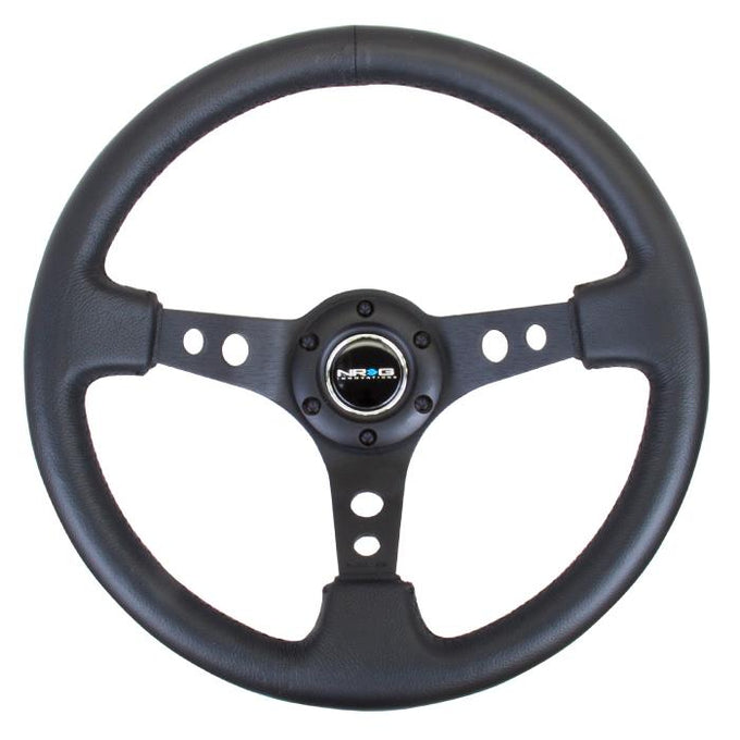 350mm 3 in. Deep Dish Leather Grip Steering Wheel<br>Universal
