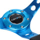 350mm 3 in. Deep Dish Leather Grip Steering Wheel - RST-006BL-Y