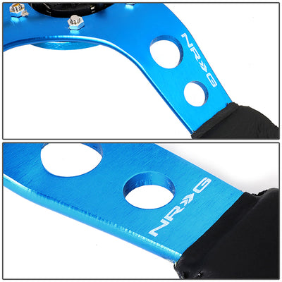 350mm 3 in. Deep Dish Leather Grip Steering Wheel - RST-006BL-Y