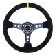 350mm 3 in. Deep Dish Suede Grip Steering Wheel<br>Universal