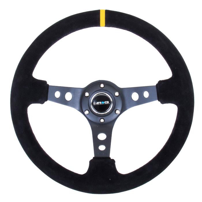 350mm 3 in. Deep Dish Suede Grip Steering Wheel<br>Universal