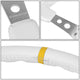 350mm 3 in. Deep Dish White Leather Grip Steering Wheel<br>Fits w/ Hubs 6-Bolt X 70mm Bolt Pattern