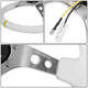 350mm 3 in. Deep Dish White Leather Grip Steering Wheel<br>Fits w/ Hubs 6-Bolt X 70mm Bolt Pattern