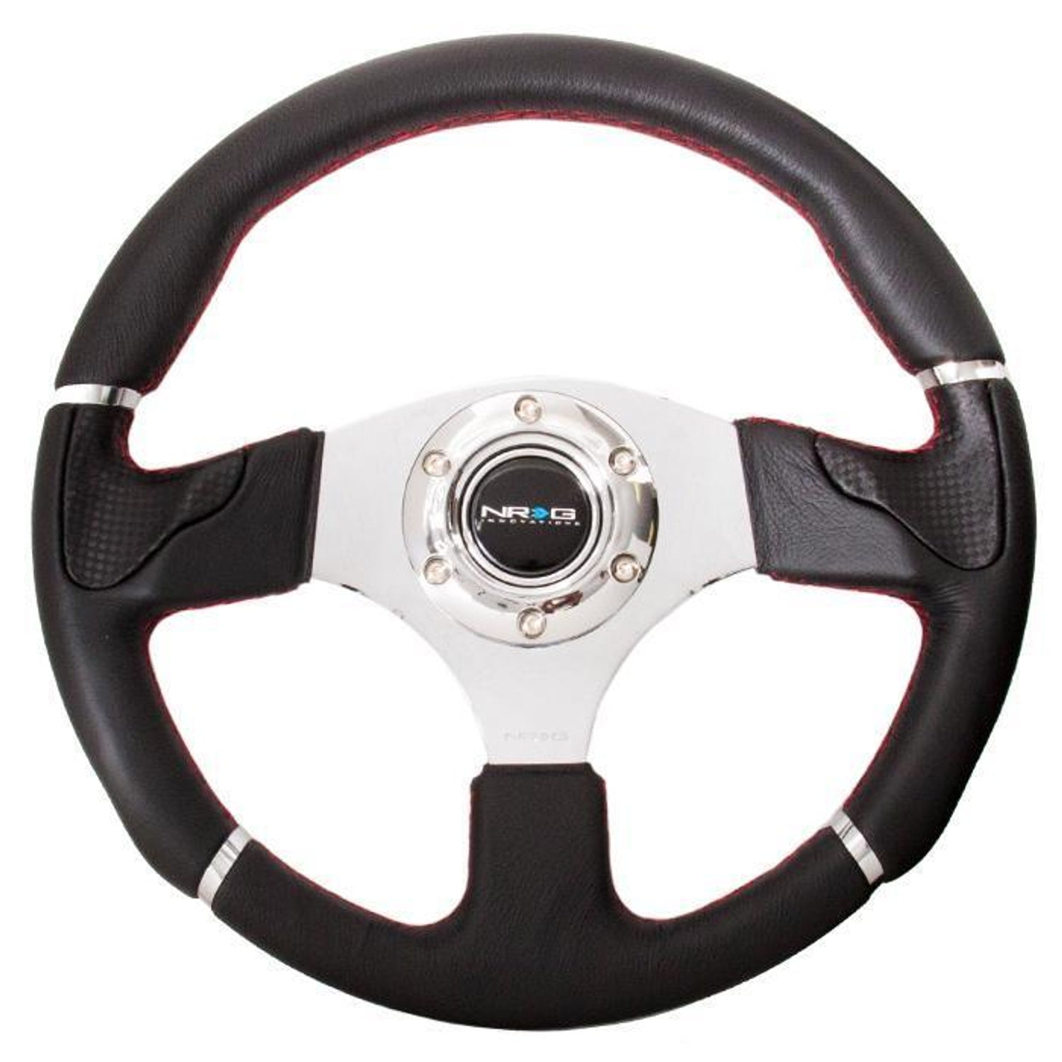 320mm Black Leather Grip Steering Wheel<br>Universal