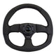 320mm Flat Bottom Leather Grip Steering Wheel<br>Universal