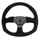 320mm Flat Bottom Suede Grip Steering Wheel<br>Universal