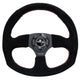 320mm Flat Bottom Suede Grip Steering Wheel<br>Universal