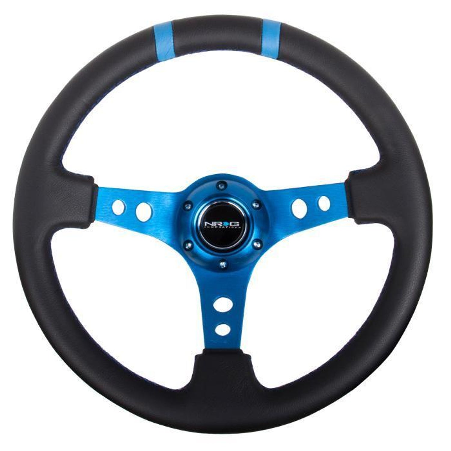 350mm 3 in. Deep Dish Leather Grip Steering Wheel<br>Universal
