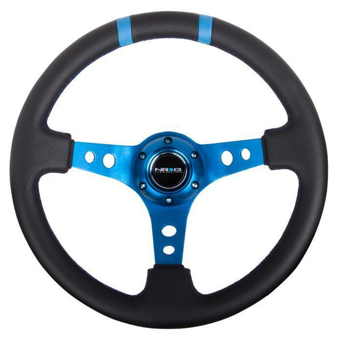 350mm 3 in. Deep Dish Leather Grip Steering Wheel<br>Universal