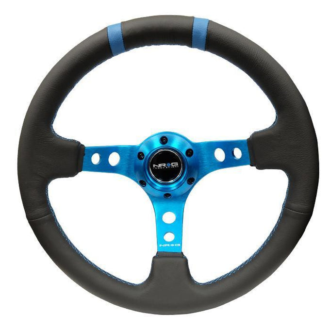 350mm 3 in. Deep Dish Leather Grip Steering Wheel<br>Universal