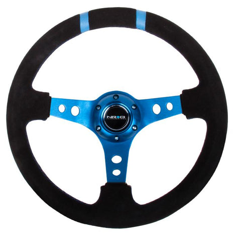350mm 3 in. Deep Dish Suede Grip Steering Wheel<br>Universal