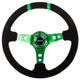 350mm 3 in. Deep Dish Suede Grip Steering Wheel<br>Universal