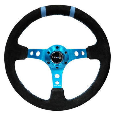350mm 3 in. Deep Dish Suede Grip Steering Wheel<br>Universal