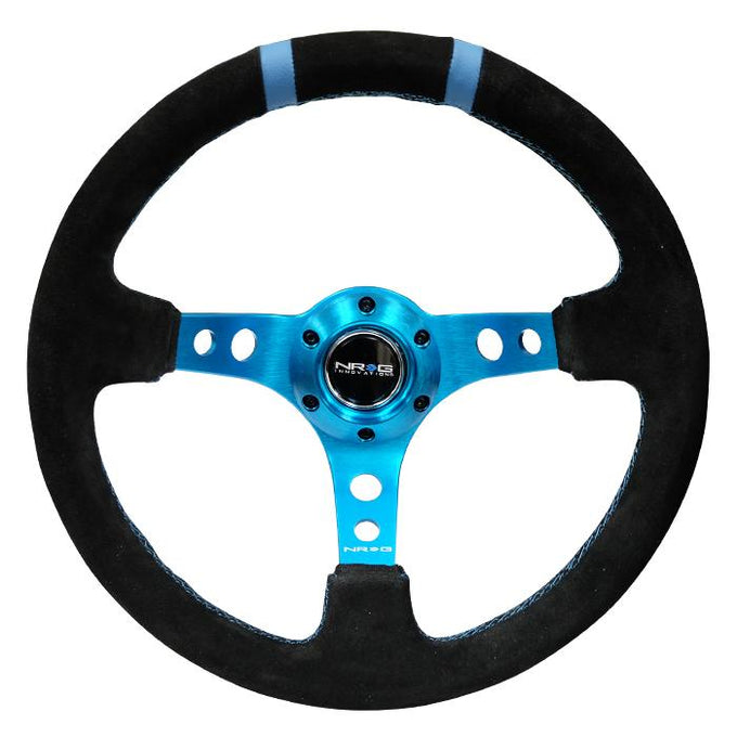 350mm 3 in. Deep Dish Suede Grip Steering Wheel<br>Universal