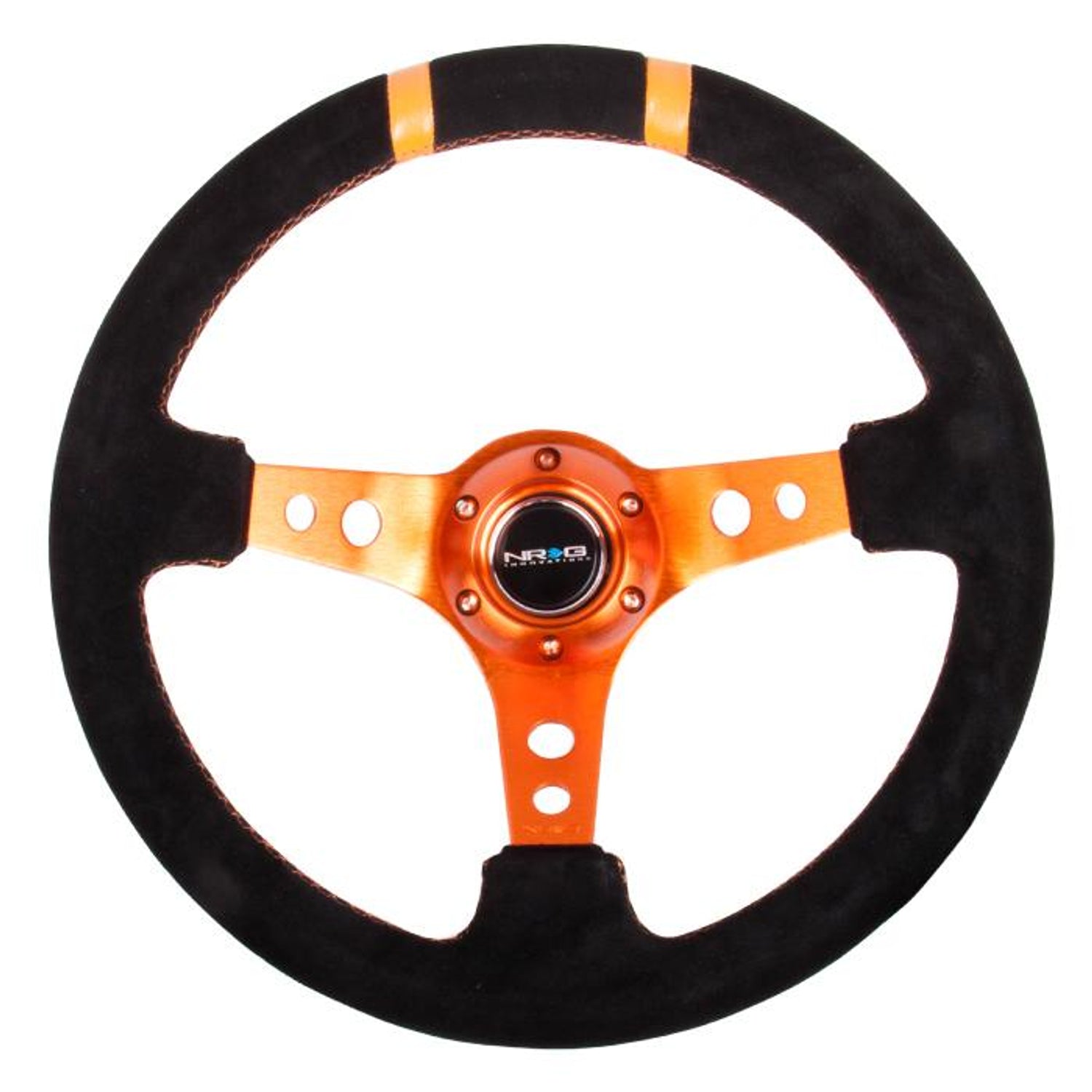 350mm 3 in. Deep Dish Suede Grip Steering Wheel<br>Universal