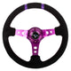 350mm 3 in. Deep Dish Suede Grip Steering Wheel<br>Universal
