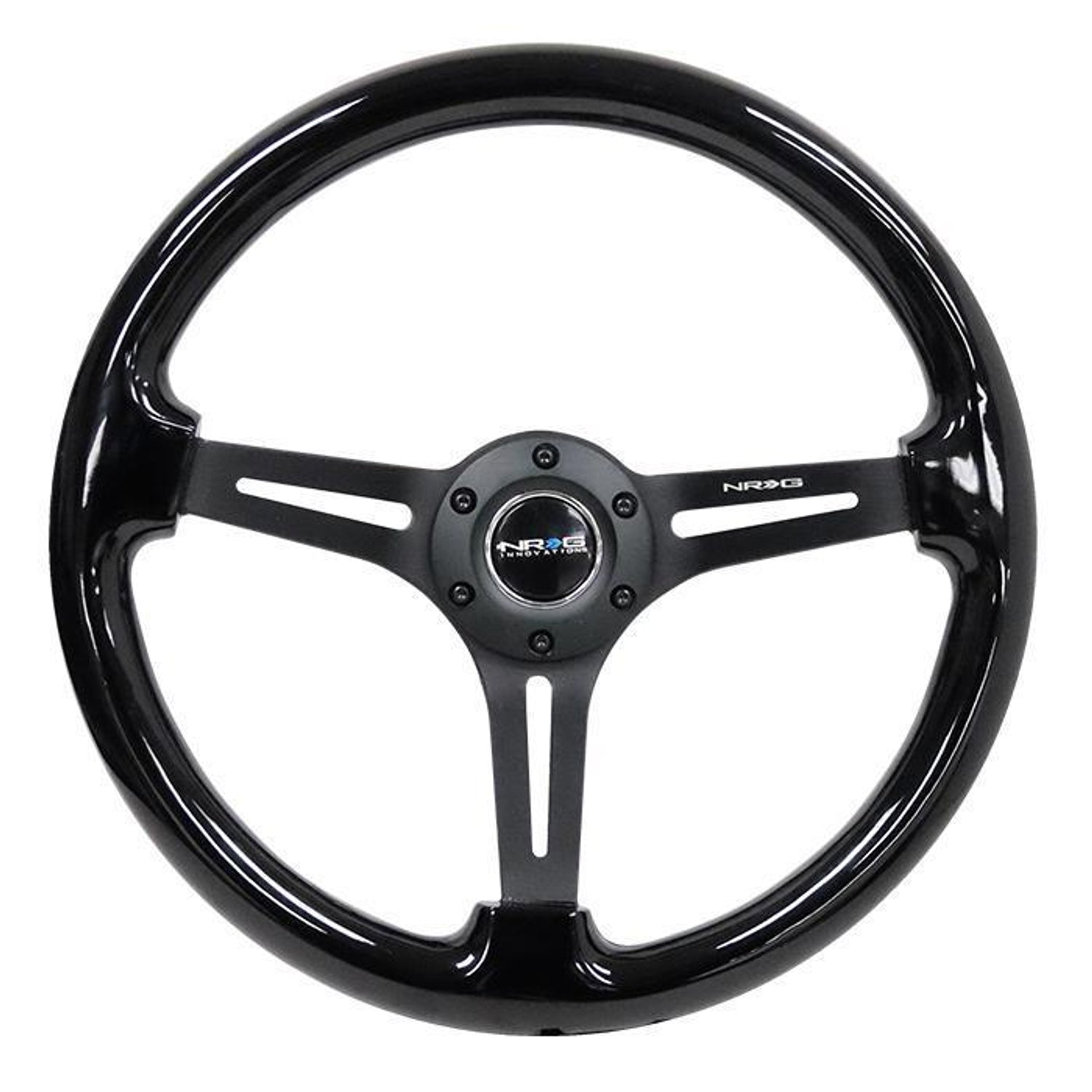 350mm 3 in. Deep Dish Colored Wood Grip Steering Wheel<br>Universal