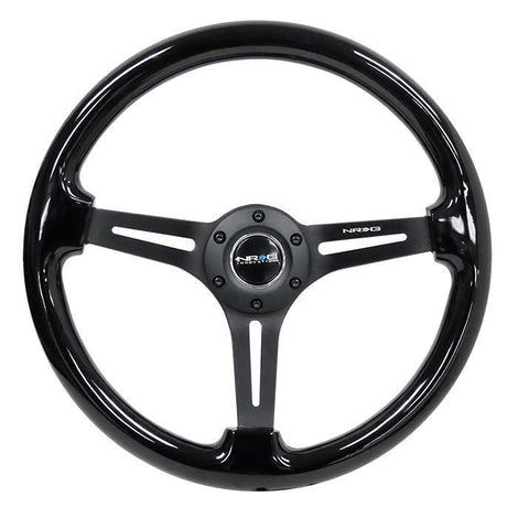 350mm 3 in. Deep Dish Colored Wood Grip Steering Wheel<br>Universal