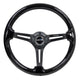 350mm 3 in. Deep Dish Colored Wood Grip Steering Wheel<br>Universal