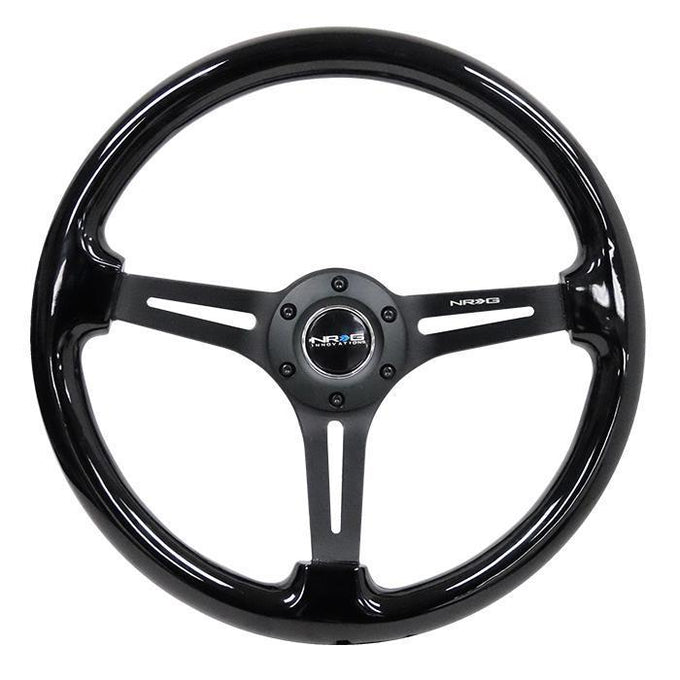 350mm 3 in. Deep Dish Colored Wood Grip Steering Wheel<br>Universal