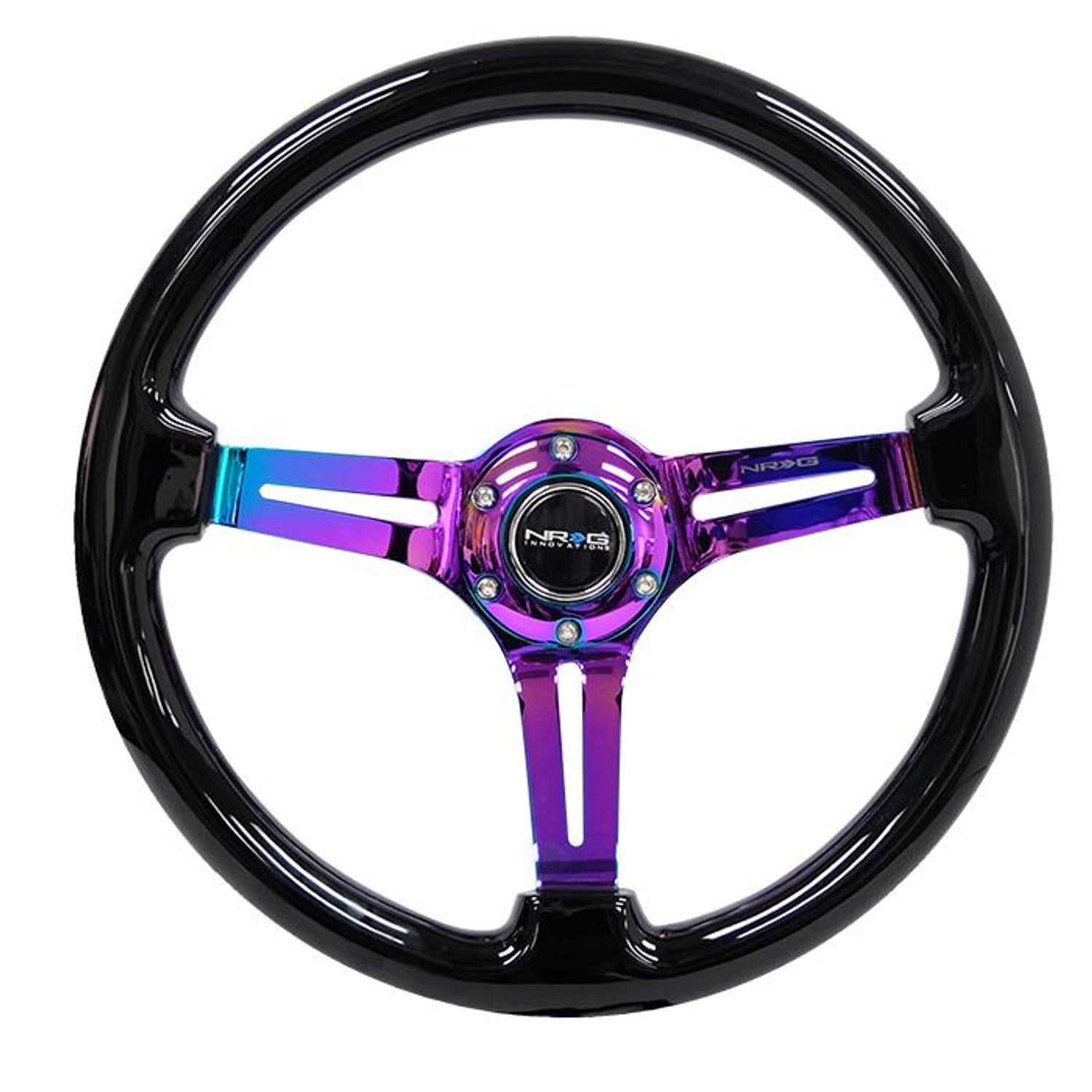 350mm 3 in. Deep Dish Colored Wood Grip Steering Wheel<br>Universal