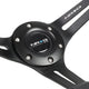 350mm 3 in. Deep Dish Leather Grip Steering Wheel<br>Fits w/ Hubs 6-Bolt X 70mm Bolt Pattern