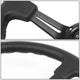 350mm 3 in. Deep Dish Leather Grip Steering Wheel<br>Fits w/ Hubs 6-Bolt X 70mm Bolt Pattern
