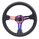 350mm 3 in. Deep Dish Leather Grip Steering Wheel<br>Universal