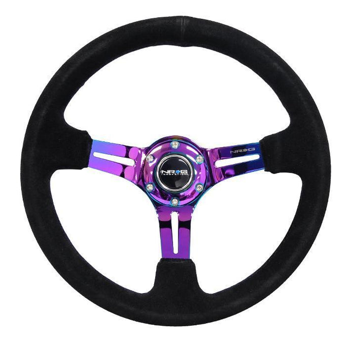 350mm 3 in. Deep Dish Suede Grip Steering Wheel<br>Universal