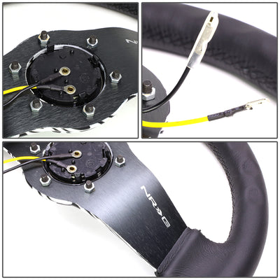 NRG-Inovations - Steering Wheel - 310mm - 1.5 Deep Dish - Japanese Wave - Steel - 4