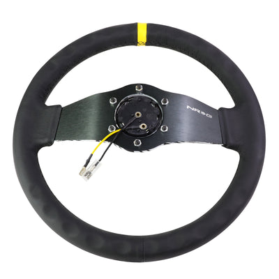 NRG-Inovations - Steering Wheel - 310mm - 1.5 Deep Dish - Japanese Wave - Steel - 5