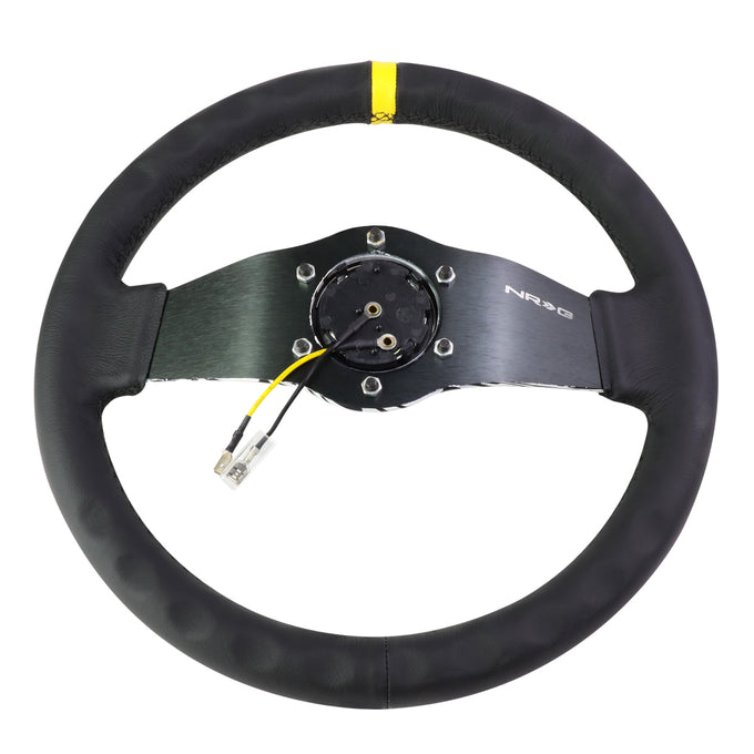 NRG-Inovations - Steering Wheel - 310mm - 1.5 Deep Dish - Japanese Wave - Steel - 5