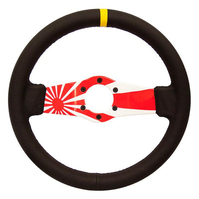 310mm 1.5 in. Deep Dish Suede Grip Steering Wheel<br>Universal