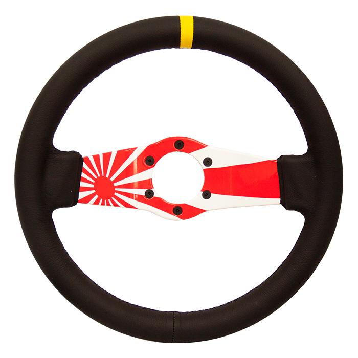 310mm 1.5 in. Deep Dish Suede Grip Steering Wheel<br>Universal