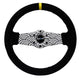 310mm 1.5 in. Deep Dish Suede Grip Steering Wheel<br>Universal