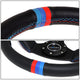 NRG Innovations - Steering Wheel - 350mm Diameter 2.5 Deep Dish - Leather Blue Red Center Mark - 3