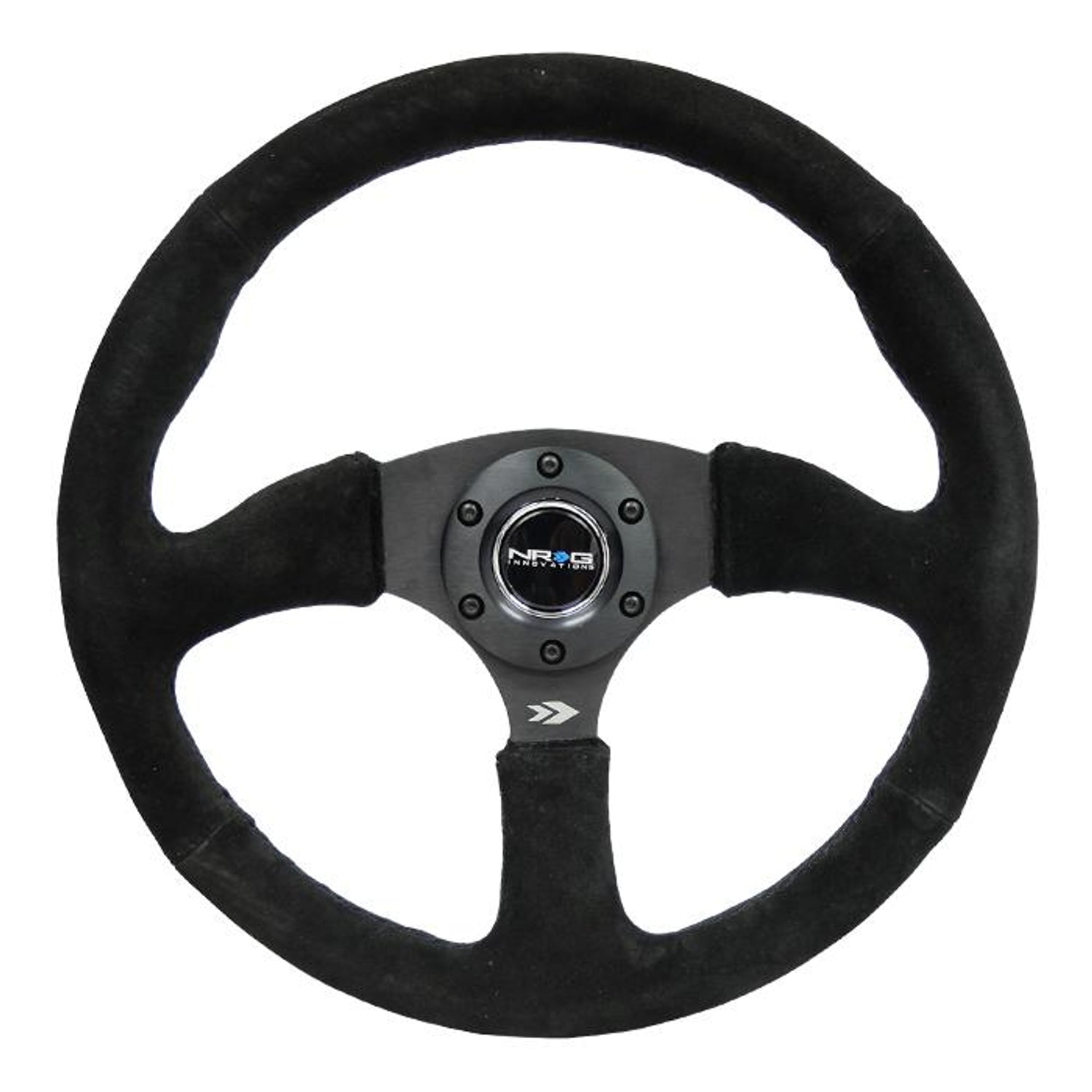 350mm 2.5 in. Deep Dish Suede Grip Steering Wheel<br>Universal