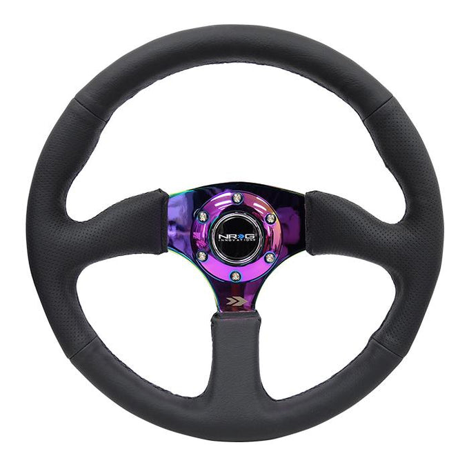 350mm 2.5 in. Deep Dish Leather Grip Steering Wheel<br>Universal