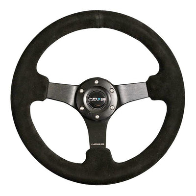 330mm 3 in. Deep Dish Suede Grip Steering Wheel<br>Universal