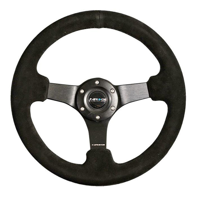 330mm 3 in. Deep Dish Suede Grip Steering Wheel<br>Universal