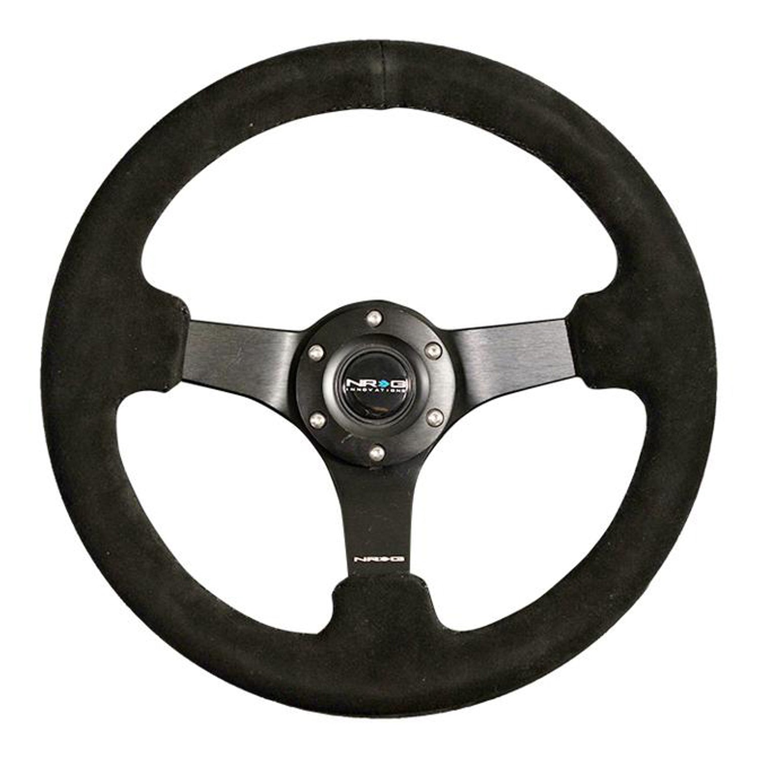 330mm 3 in. Deep Dish Suede Grip Steering Wheel<br>Universal