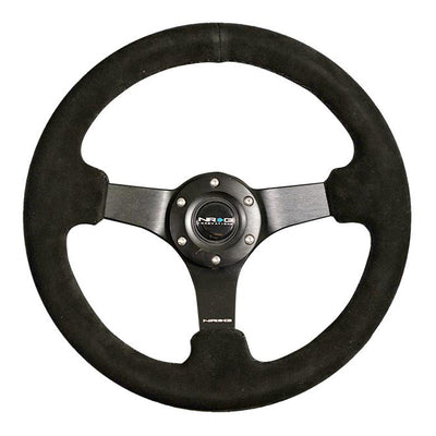 330mm 3 in. Deep Dish Suede Grip Steering Wheel<br>Universal