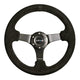 330mm 3 in. Deep Dish Suede Grip Steering Wheel<br>Universal